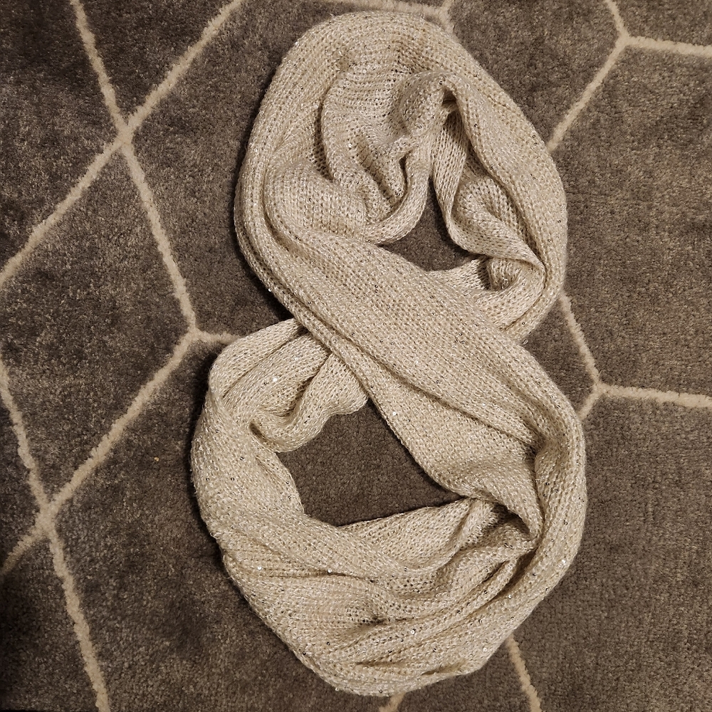 Merona Cream Sequin Infinity Scarf
